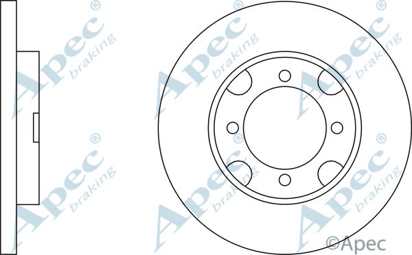 APEC BRAKING Тормозной диск DSK168